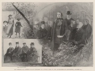 The Opening of Lambeth Palace Grounds as a Public Park by the Archbishop of Canterbury, 24 October